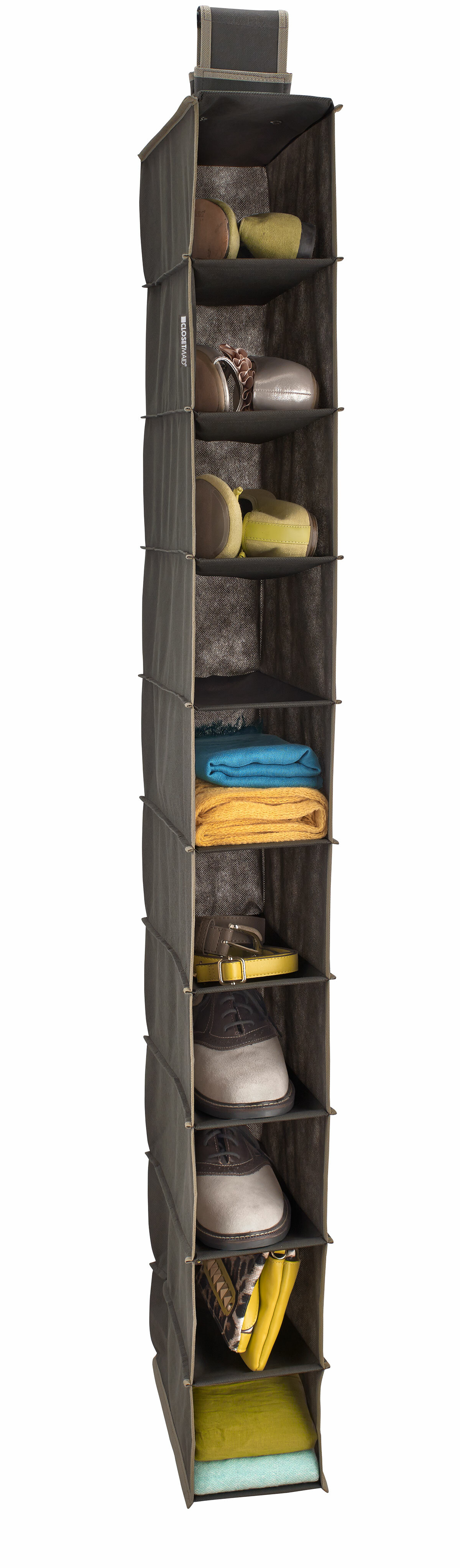 ClosetMaid Capsule 3-Cube Hanging Fabric Closet Organizer - Black