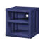 Table de chevet bleue avec port USB, table de chevet fonctionnelle pour recharger les appareils de la chambre