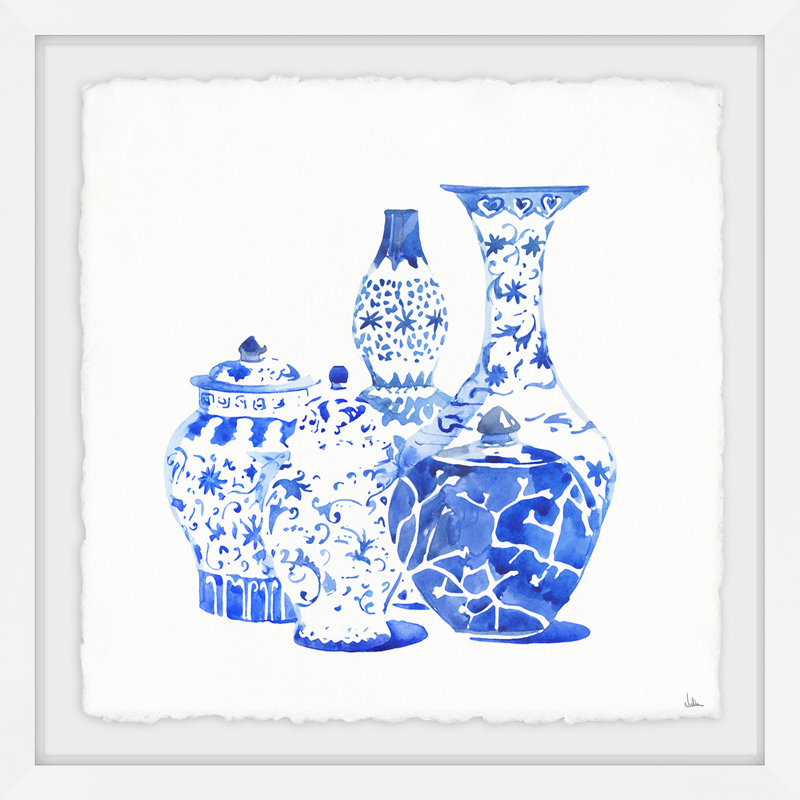 « porcelaine blues » par marmont hill-cadre photo, impression sur papier, H 32 po x l 32 po x P 1,5 po