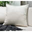 Housse de coussin carré en soie synthétique 18 pi x 18 po Aiking Home, fermeture à glissière, ivoire (ensemble de 2)-127322746