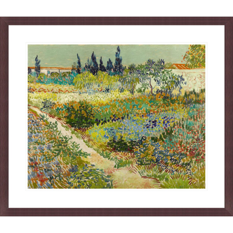 «Garden at Arles» par Vincent van Gogh, impression giclée encadrée, H 23,5 po x l 27,42 po