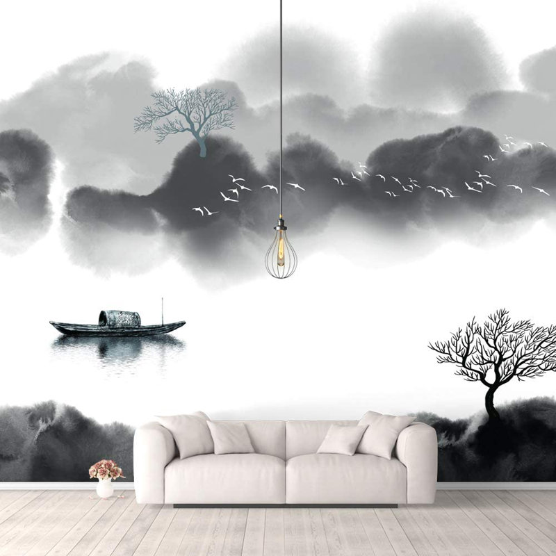 Idea4Wall Wall Murals For Bedroom Traditional Chinese Landscape Painting Large Removable Wallpaper Peel And Stick Wall Stickers_CHINESE_1910_X29