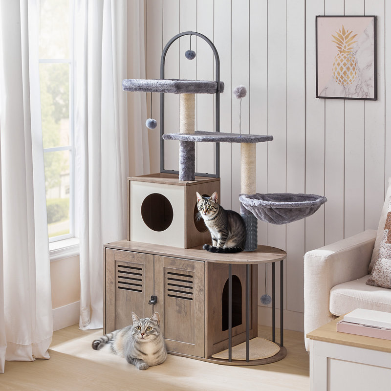 57'' Tall Fisk With Litter Box Enclosure