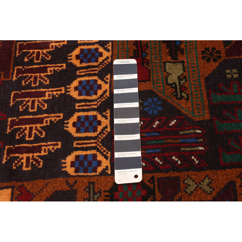 Tapis bleu foncé Rare War 3 pi 10 po x 6 pi 8 po