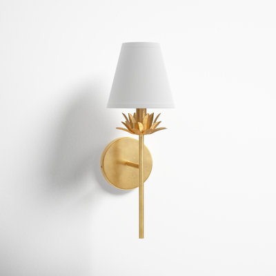Ryland Single Light Linen Armed Sconce