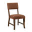 Ensemble de 2 chaises de salle à manger contemporaines en tissu de chenille de couleur rouille durable-129603191-129603184-129603187