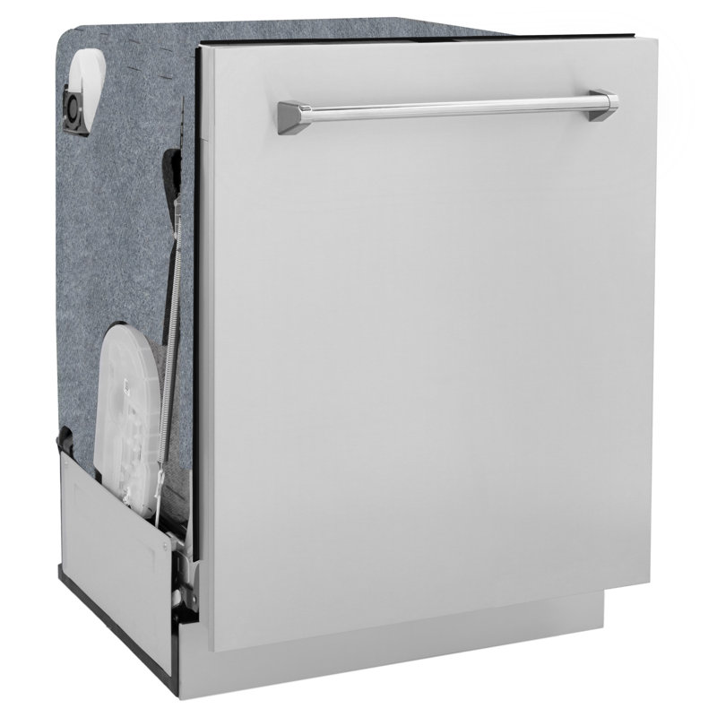ZLINE 24 in. Monument Series Top Touch Control Dishwasher in W/ Tub, 45dBa, Stainless Steel