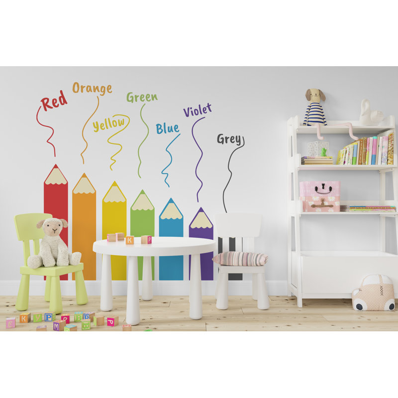 Autocollant mural pour salle de classe, vinyle de décoration murale pour la salle de classe, décoration murale vinyle pour la maternelle, art mural éducatif, autocollant pour salle de jeu 591DLU