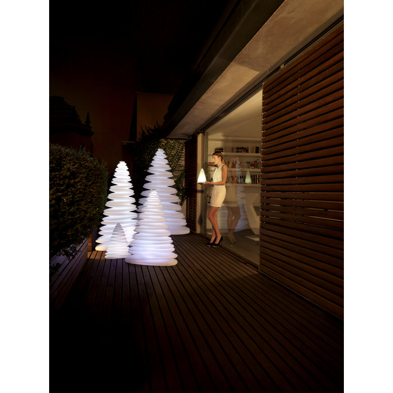 Chrismy Nano Matte Ice White Plug-In LED Outdoor Table Lamp, Ice, Plug-In