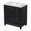 Meuble-lavabo de salle de bain avec lavabo, une porte et trois tiroirs-1439898675