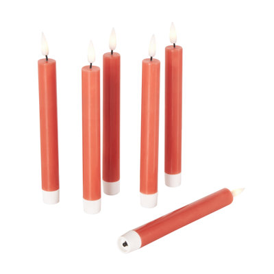 Wax Indoor and Outdoor Flameless Pillar Candles with Remote Control (Set of 6)