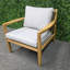 Fauteuil club en bois d'acacia massif Zaryna