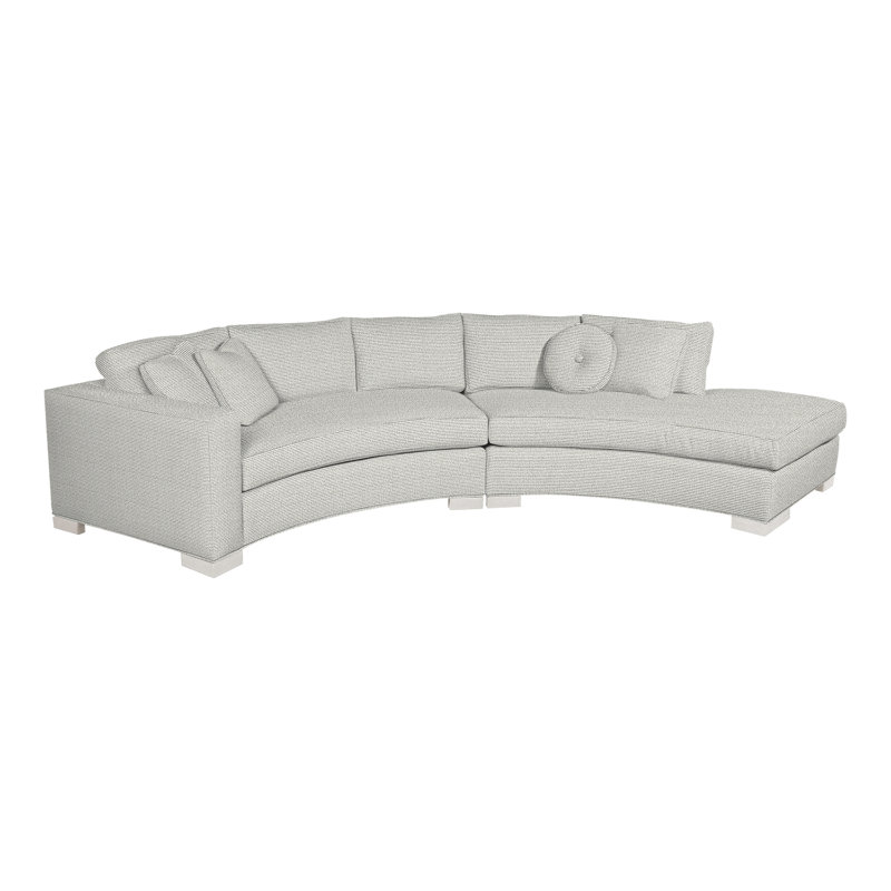 Canapé modulaire courbé 2 pièces Michael Weiss, Perle Vault, Non, Casa Blanca