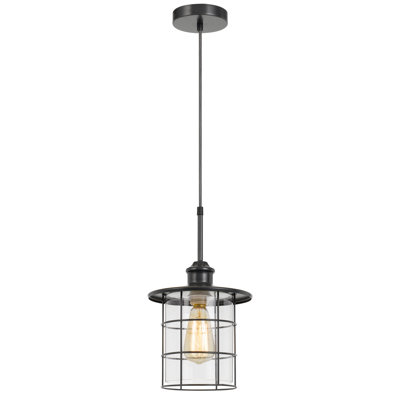 Luminaire suspendu cylindrique à 1 lumière Hampson