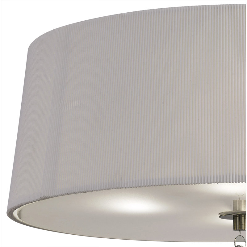 Eurich Terylene With Cotton Fabric Flush Mount, White