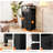 NightStand Bedside Charging Table Bedroom - Black Night Stand with Charger Station-1808801587