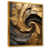 Toile avec cadre flottant or