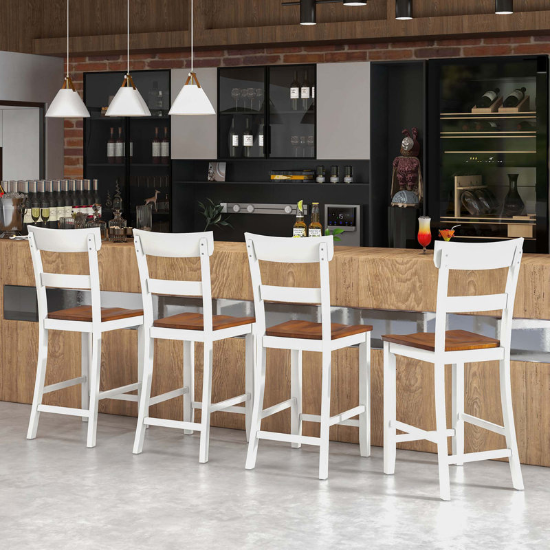 Myrianna Counter Stool, Brown/White