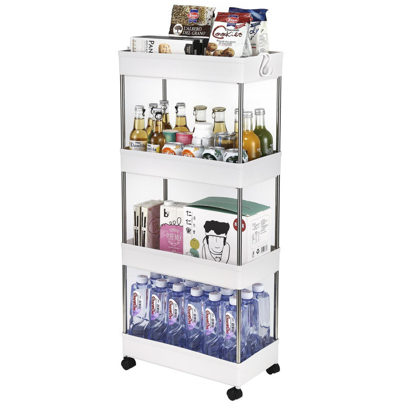 34.5'' H x 16'' W Utility Cart with Wheels, 34.5" H x 16" W x 8.7" D