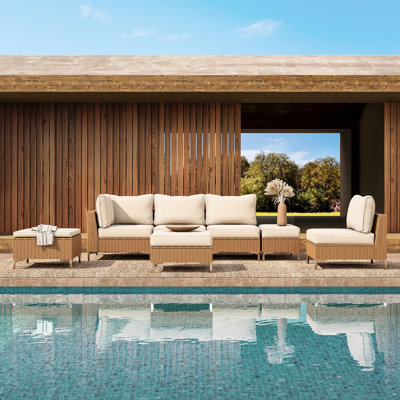 Mallo 7 Pcs Outdoor Seating Group with Hidden Storage