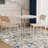 8x10 Area Rug, Machine Washable, Abstract Design, Low-Pile, Non-Slip,Mix Gold