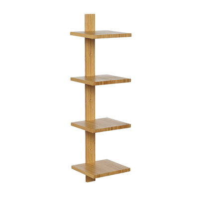 Cleo Column Bamboo Solid Wood Floating Shelf