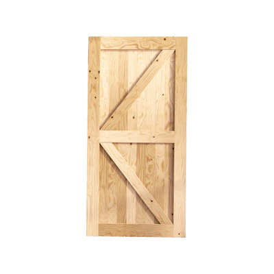 5-in-1 Design Solid Pine Wood Unfinished/Unassembled Barn Door Only