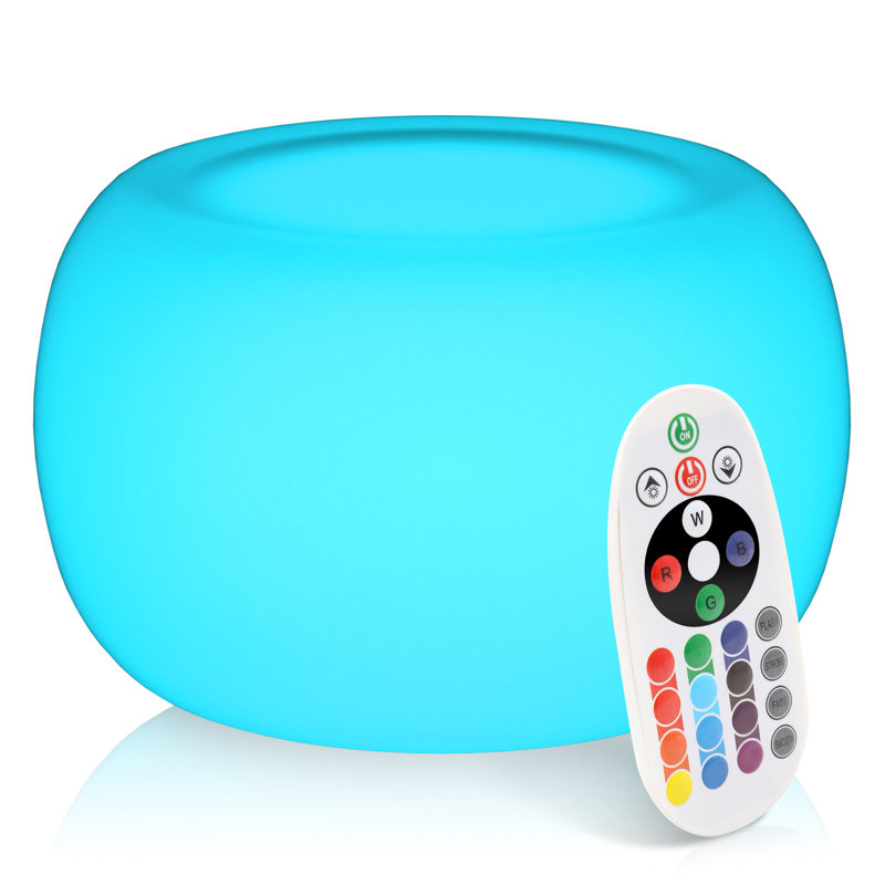 Angelette LED Lighted Cocktail Table, 16 Colours Pub Table with Remote, Rechargeable Party Bar Table