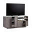 Credenza, For TVs up to 65", Brown finish