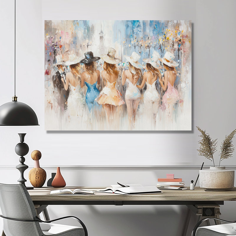 Casino Showgirls Ready To Jackpot - Entertainment Metal Wall Decor, Casino Metal Print, 12" H x 20" W