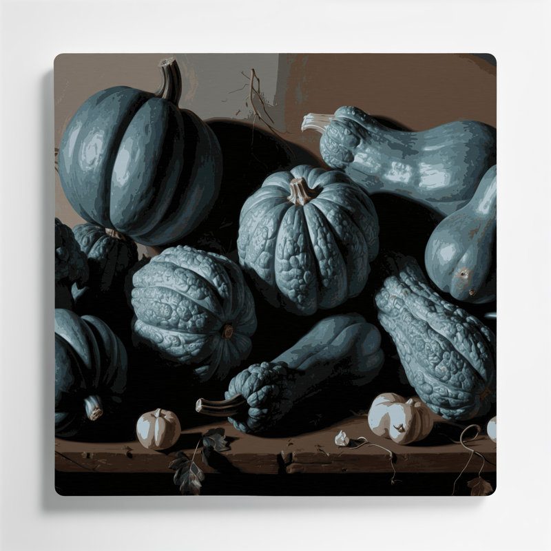 Légumes, art mural gris Hubbard, H 12 po x l 12 po