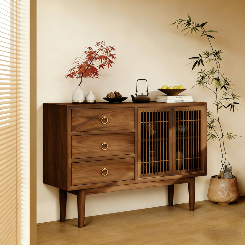 Buffet rétro simple et léger de luxe, H 35,4 po x l 47,2 po x P 15,7 po