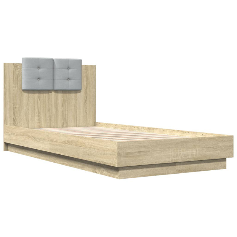 Middleport Bed, Sonoma Oak, UK Small Single - 75 x 190 cm