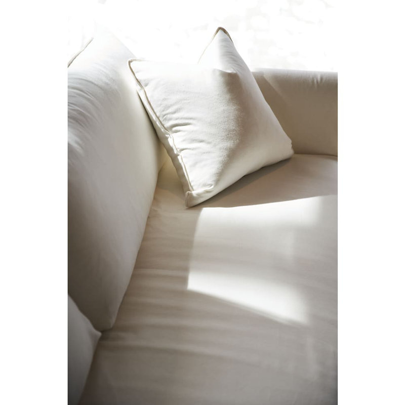 Alana Slipcovered Sofa, Chalk White Cotton Blend