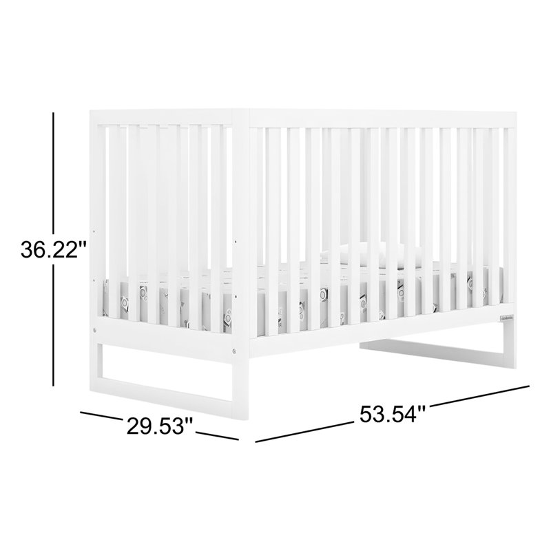 Austin 3-in-1 Convertible Crib, Natural, White