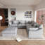 Canapé modulaire avec repose-pieds 6 pièces 6 pièces-321688283