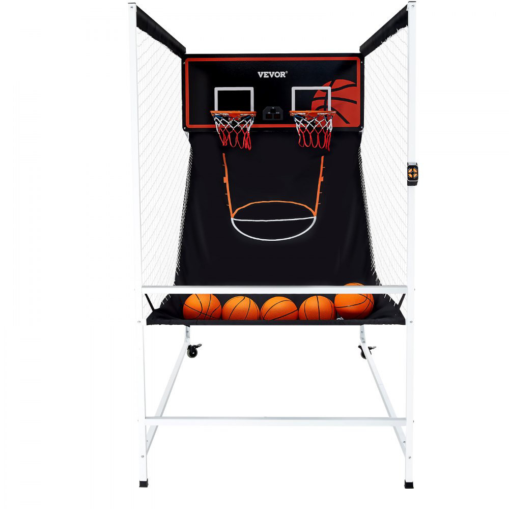 Jeu De Basketball Arcade 2 Joueurs – Double Panier Électrique, 4 Balles, Pour Intérieur