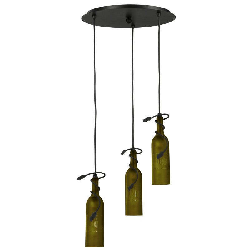 Metro Fusion 3 - Light Pendant, Frosted Green