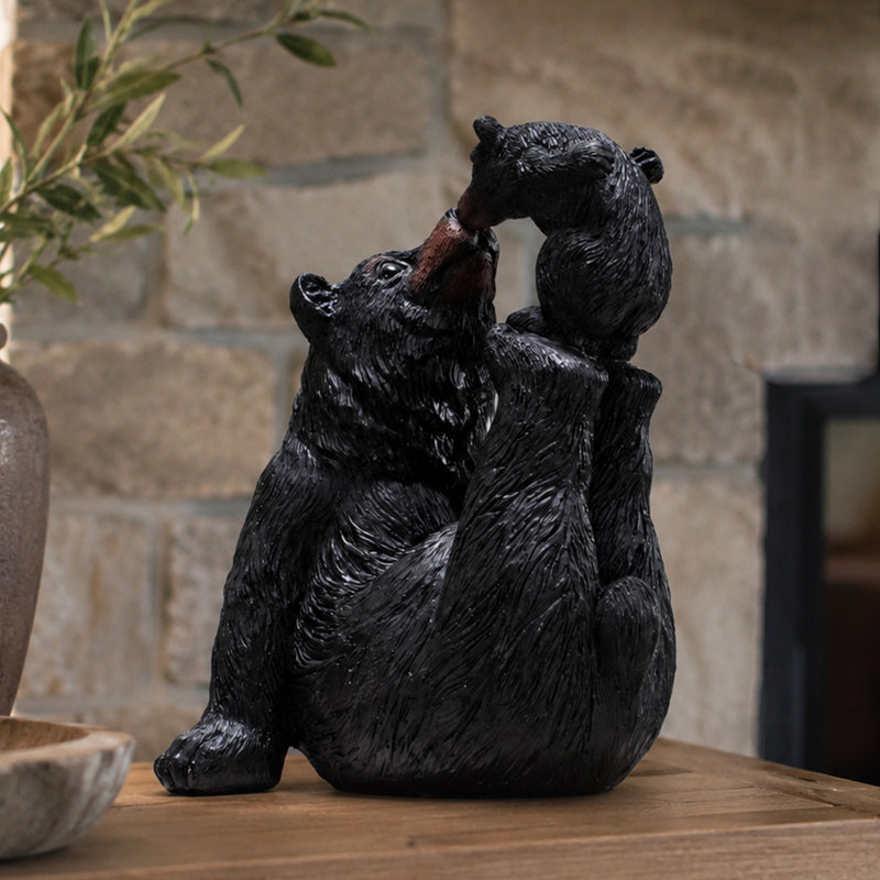 Statue de jardin maman et ourson