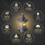 Statue de lampe de jardin zen-118735746