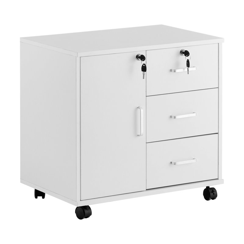 60cm Wide 3 -Drawer Mobile File Cabinet