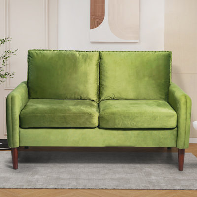  56" Velvet Sofa For Small Spaces, Compact Living Room & Apartment Furniture, Easy To Clean And Space Saving Design