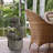 Decorative 4-Tier Cascading Hand Painted Outdoor Water Fountain with LED Light