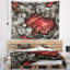 Tapisserie d’arrière-plan texture florale en polyester avec accessoires suspendus inclus-28490359