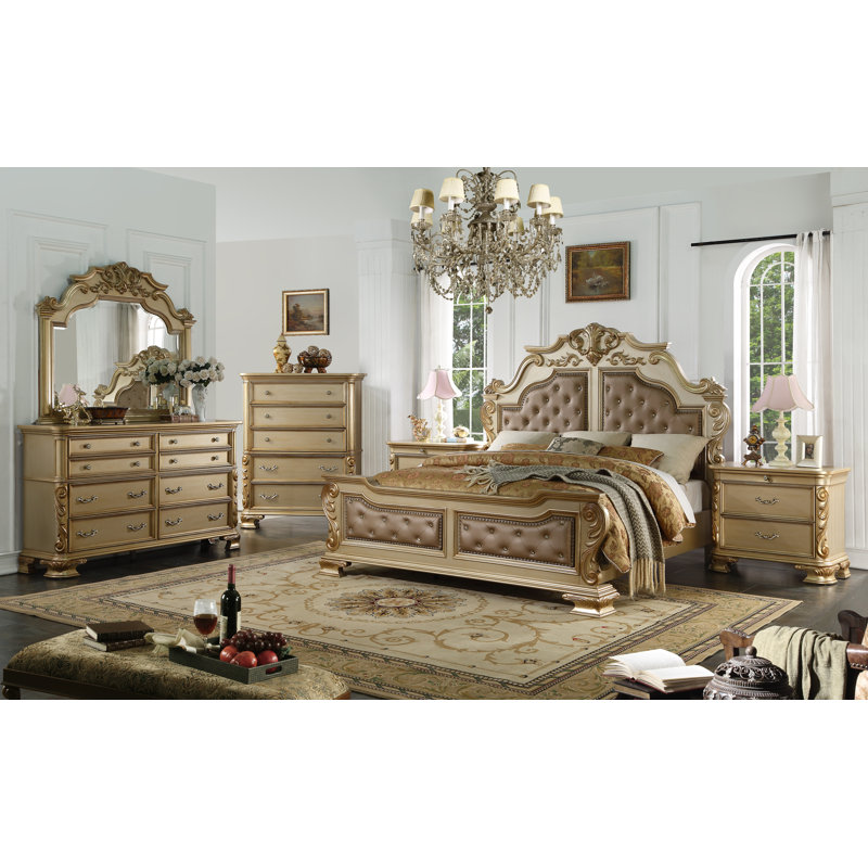 Ensemble de chambre à coucher tapissier Lurlean, Roi