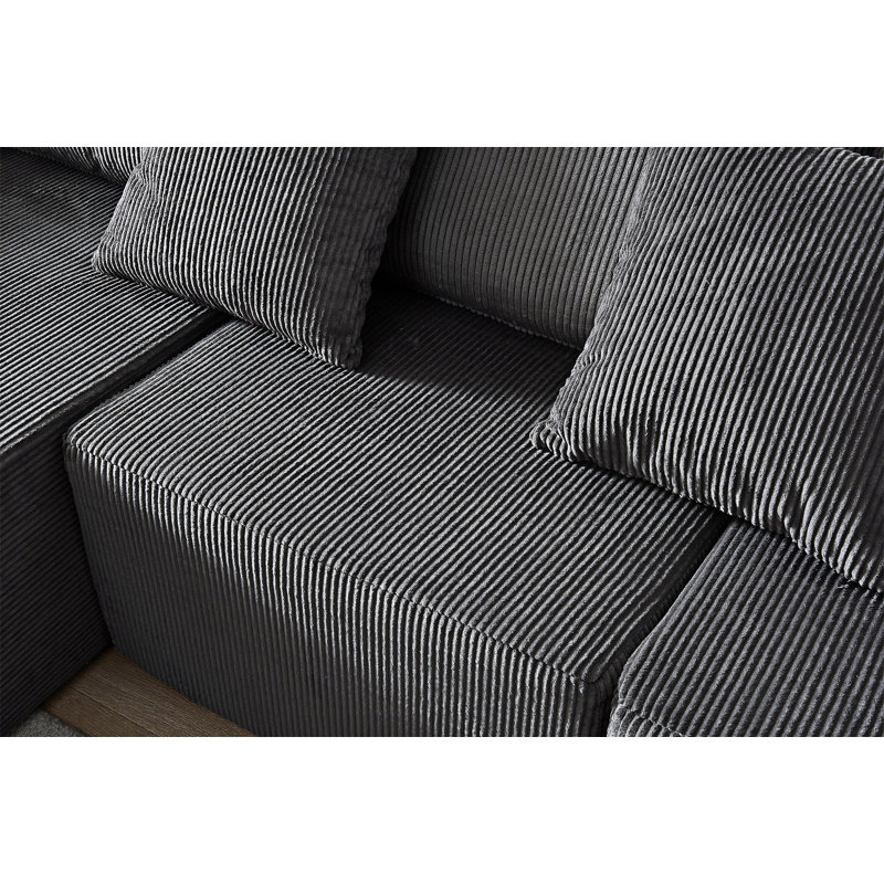 Canapé modulaire rembourré avec méridienne