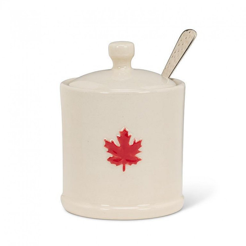 Maple Leaf Décor Covered Jam Jar