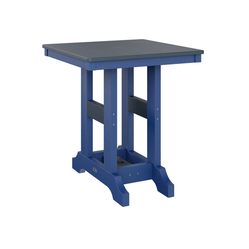 Garden Classic Outdoor Square Dining Table, Kiwi Green, Seafoam