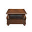 Table basse à 4 tiroirs en noyer avec 1 tablette