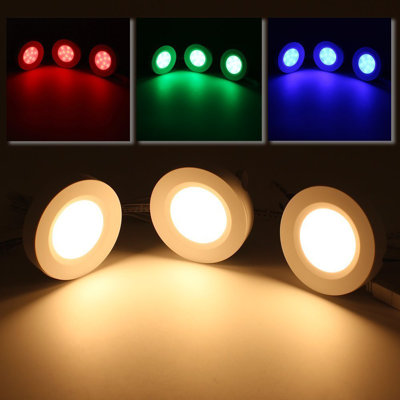 Multicolor LED Under Cabinet Lighting Kit, RGB & Warm White, IR Remote Control